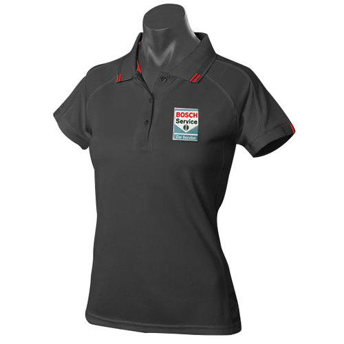 Bosch Car Service Ladies Black/Red Polo | Bosch Store